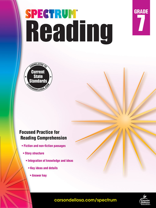Cover image for Spectrum Reading Workbook, Grade 7